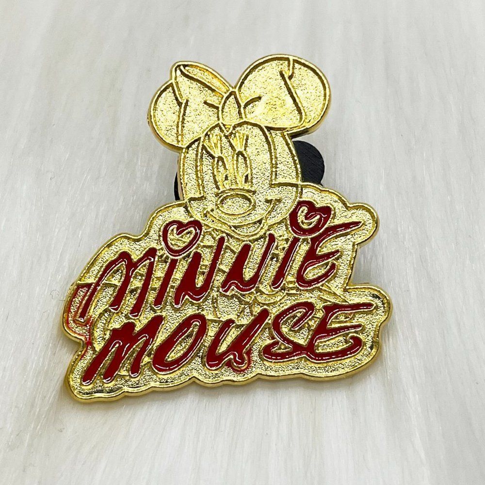 🔮‎ 5/$25 Disney Gold Minnie Mouse Signature Pin
